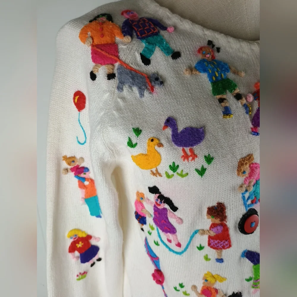 Vintage Michael Simon Outdoor Activities Women’s Small Cardigan Sweater - Picture 9 of 16